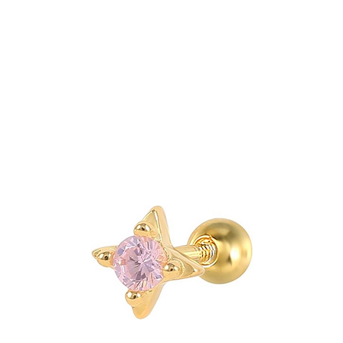 Gold Pink Swarovski Crystal Earrings main product photo