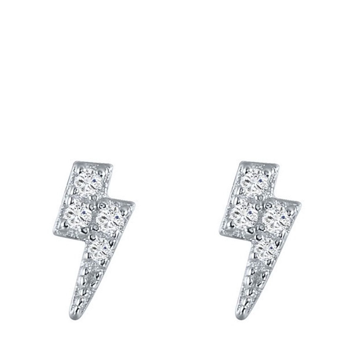 Gold Lightning Bolt Swarovski Crystal Earrings main product photo