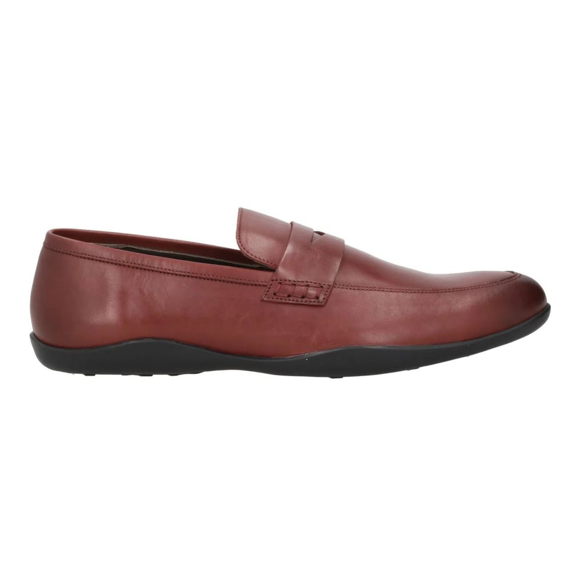 Harrys Of London Burgundy Satin Leather Loafer - Downing 3D F main product photo