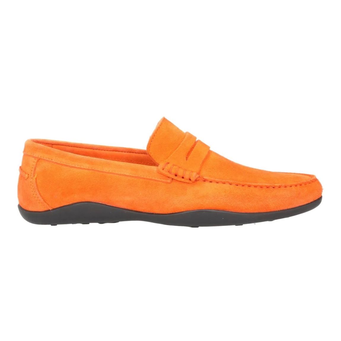 Harrys Of London Basel 3D F Kudu Suede Loafer in Vibrant Orange main product photo