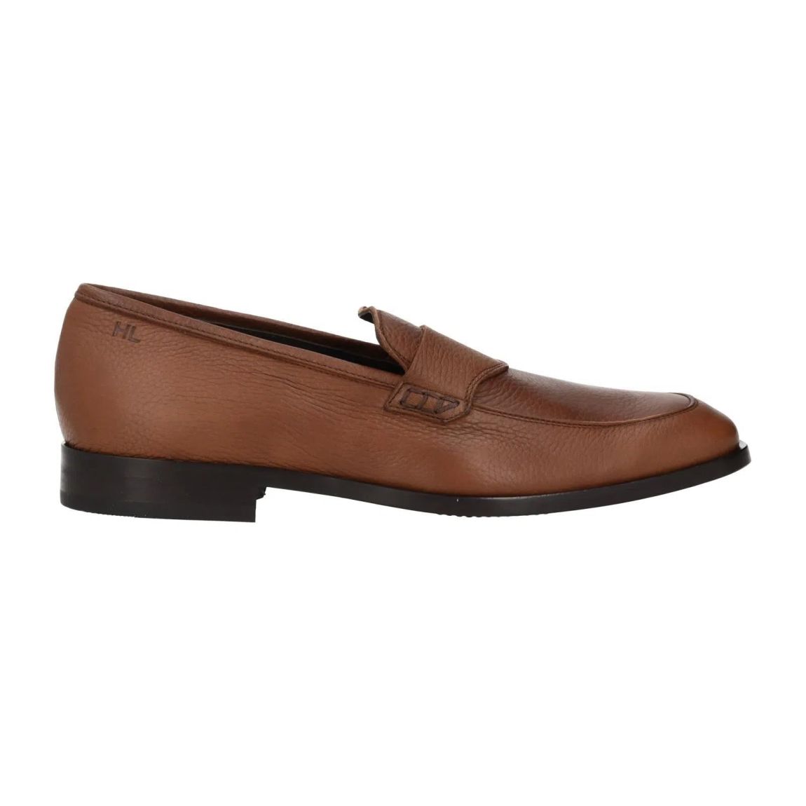 Harrys Of London Leon G Walnut Brushed Deerskin Loafers for Men main product photo