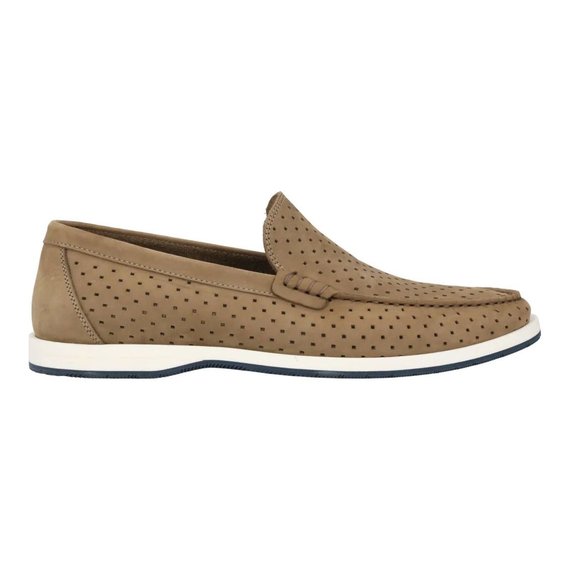 Harrys Of London Kitts Perforated Nubuck Loafer in Tortora main product photo