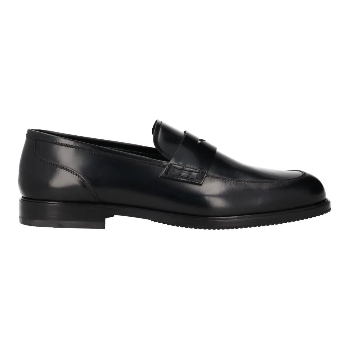 Harrys Of London Eddie G Black Brush Leather Loafers for Men main product photo