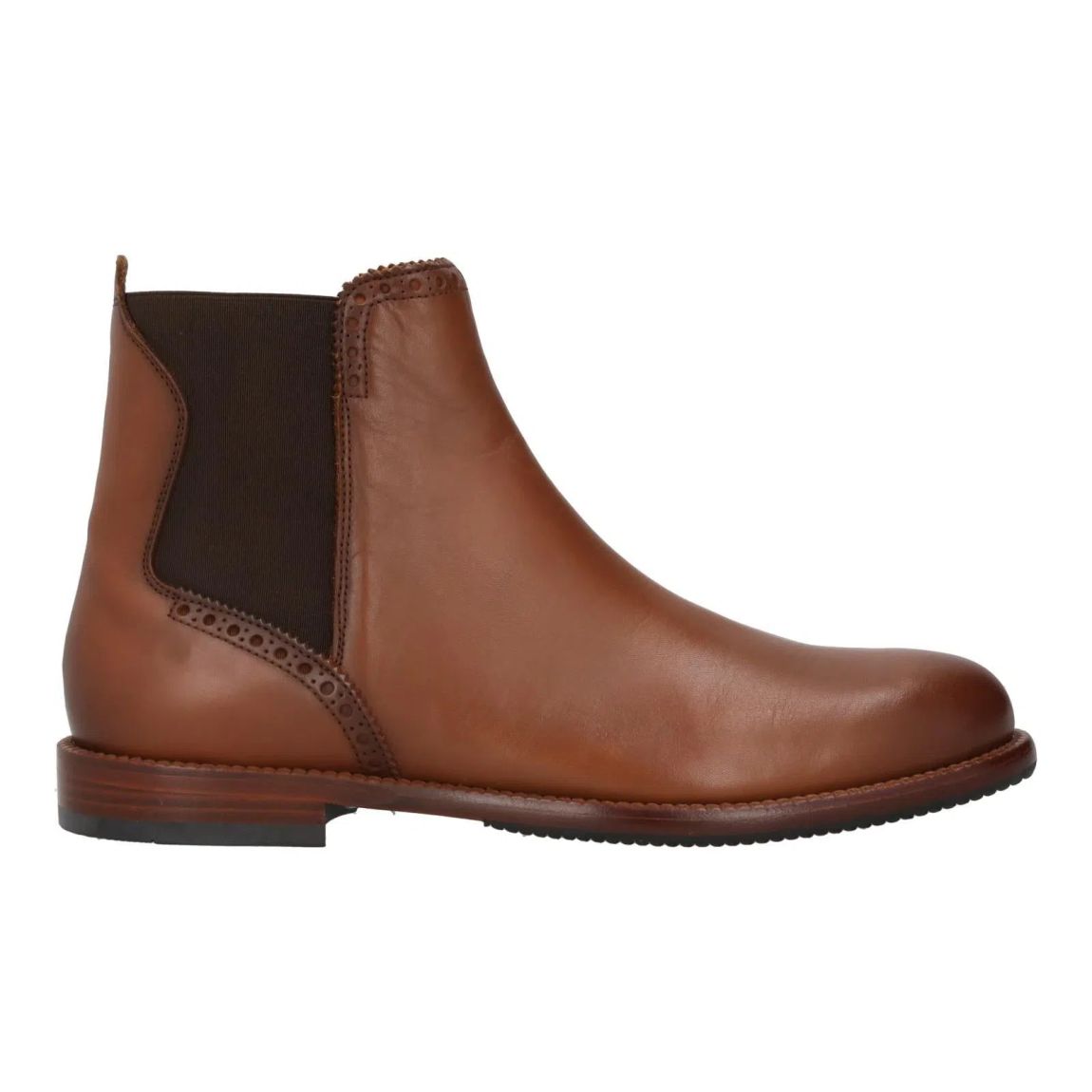 Harrys Of London Cigar Brogue Leather Chelsea Boots for Men main product photo