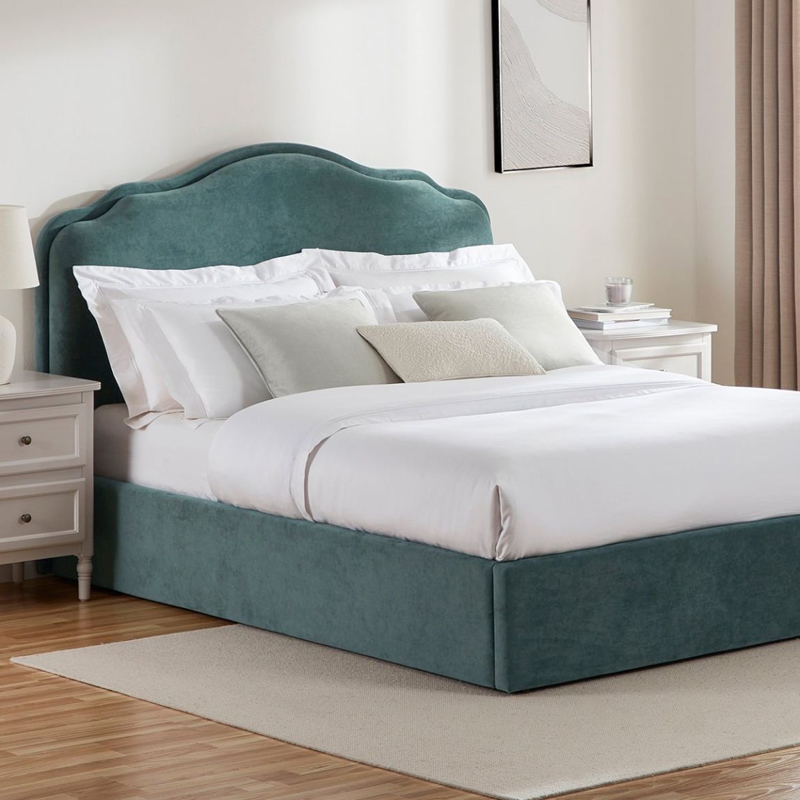 Wiltshire Ottoman Storage Bed - Deep Green - King main product photo