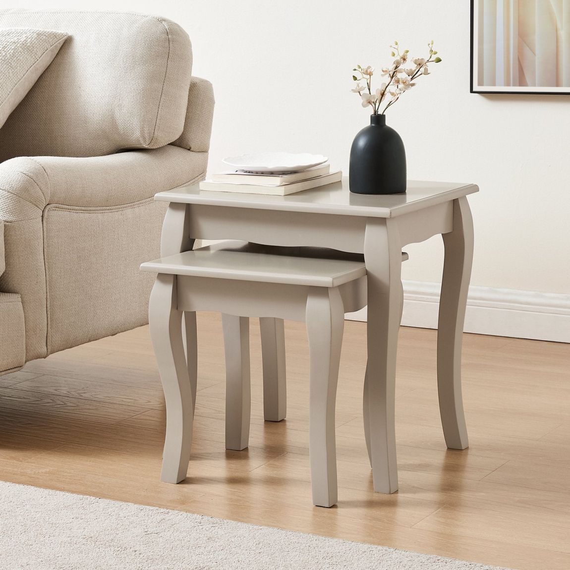 Amelie Nesting Side Table - Taupe main product photo