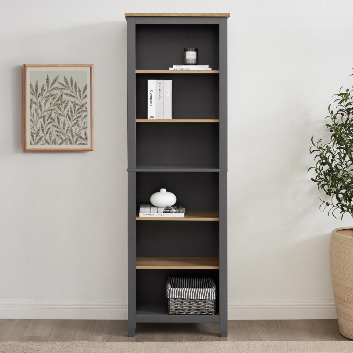 Nell Tall Bookshelf - Charcoal main product photo