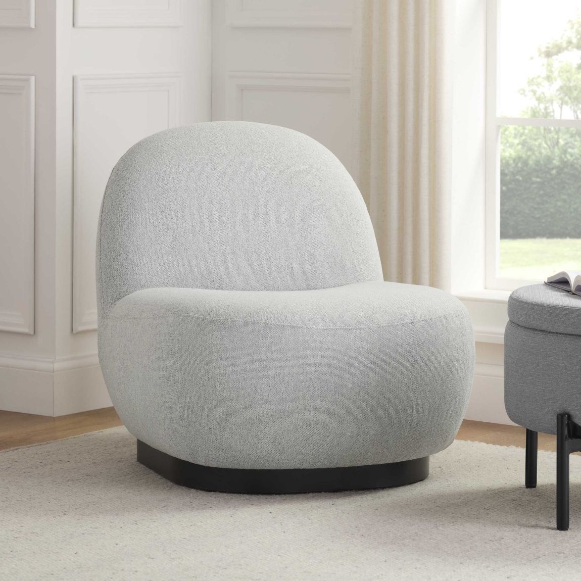 Peyton Accent Chair - Light Grey main product photo