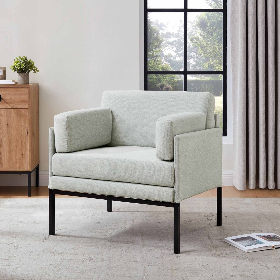 Ada Accent Chair - Blue Stripe main product photo