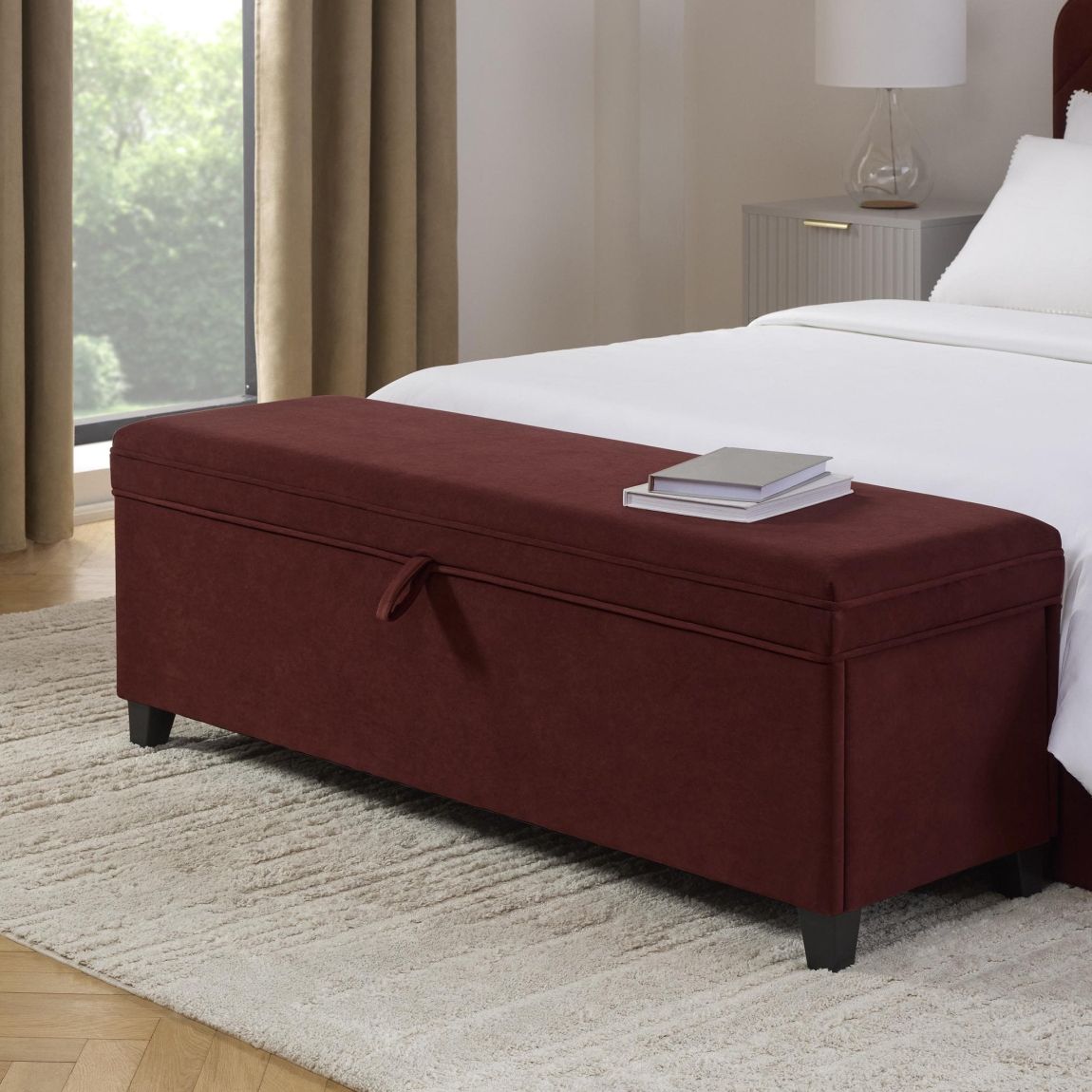 Windermere Storage Ottoman - Rust main product photo