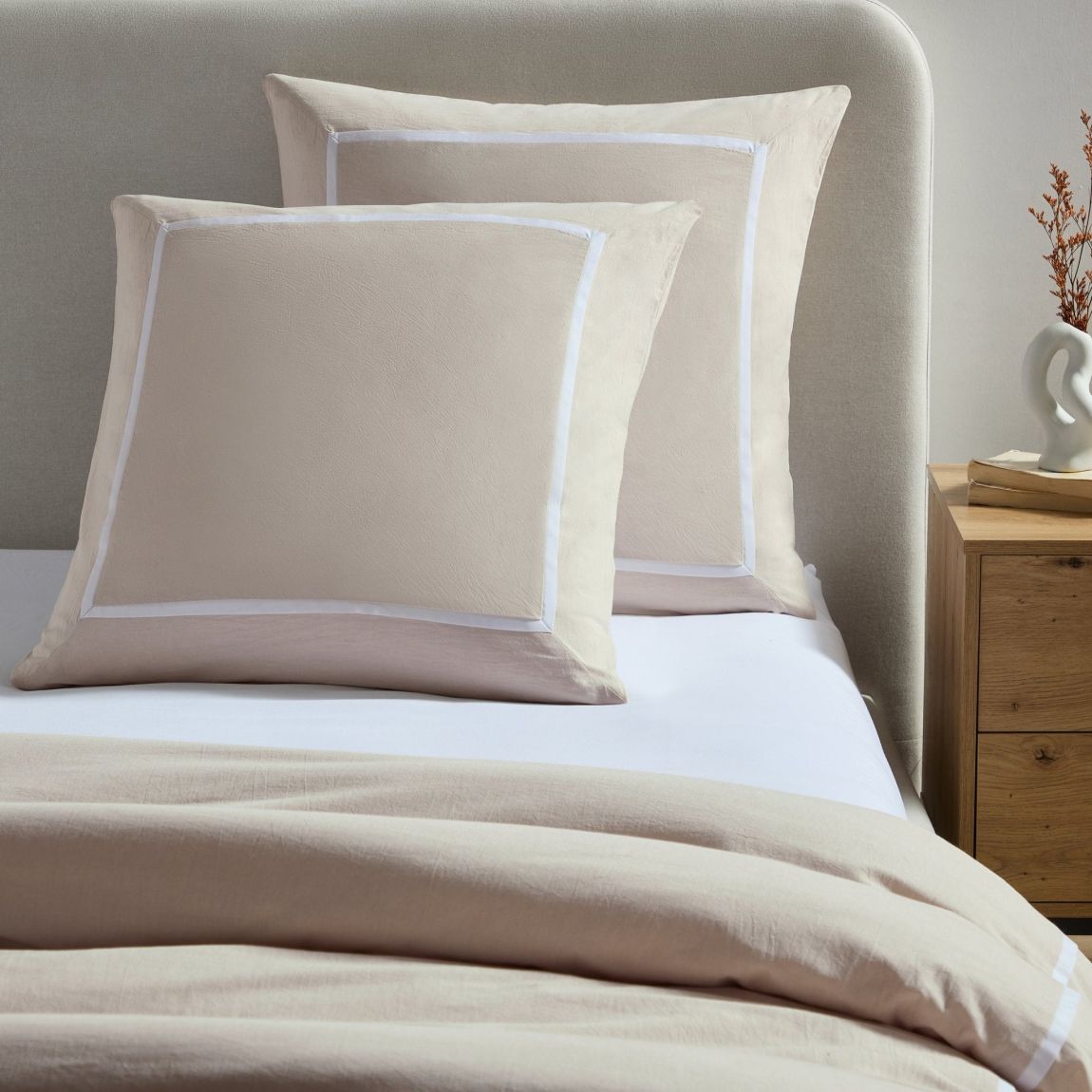 Helsinki Washed Cotton 65x65cm Pillowcase - Natural main product photo