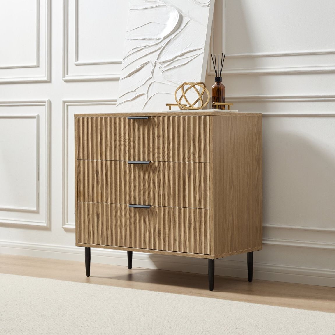 Evie 3 Drawer Chest - Wood Effect main product photo