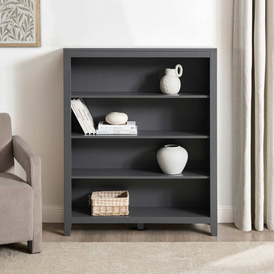 Poppy Small Bookshelf - Charcoal main product photo