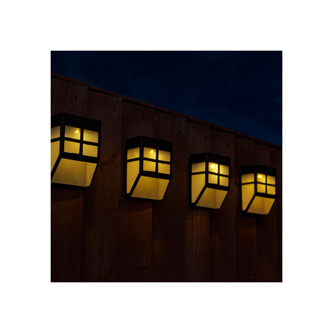 Pack of 4 Solar Fence Lights main product photo