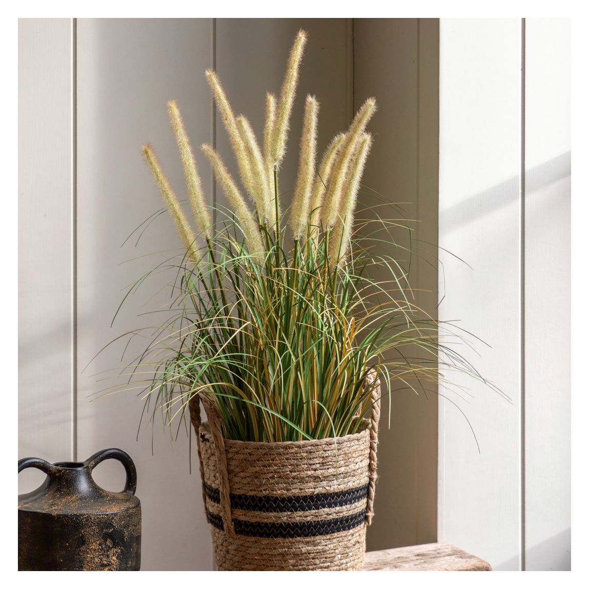 Potted Grass with Cattail Seed Heads (5pk) 570mm main product photo