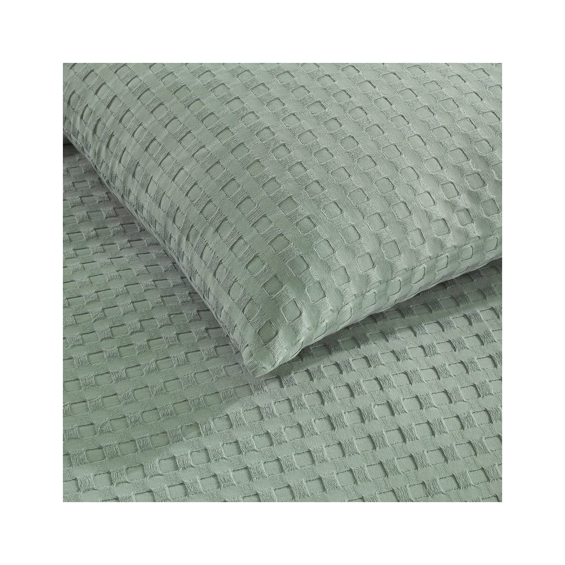 Florence Waffle Bedspread 2.5 x 2.6m - Sage main product photo