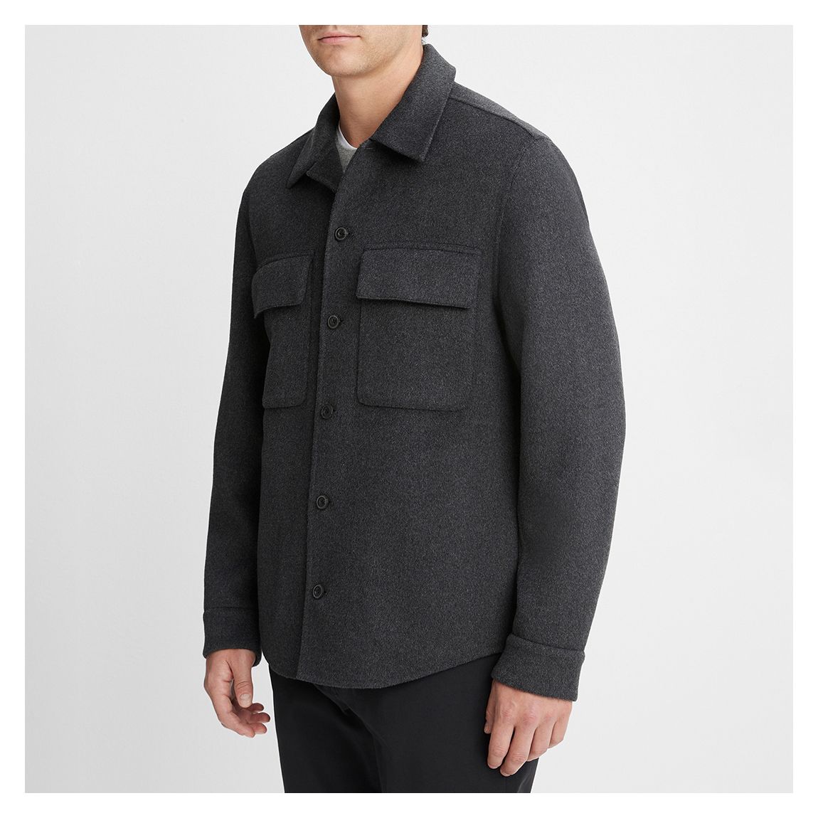 Charcoal Marl Splittable Shirt Jacket main product photo