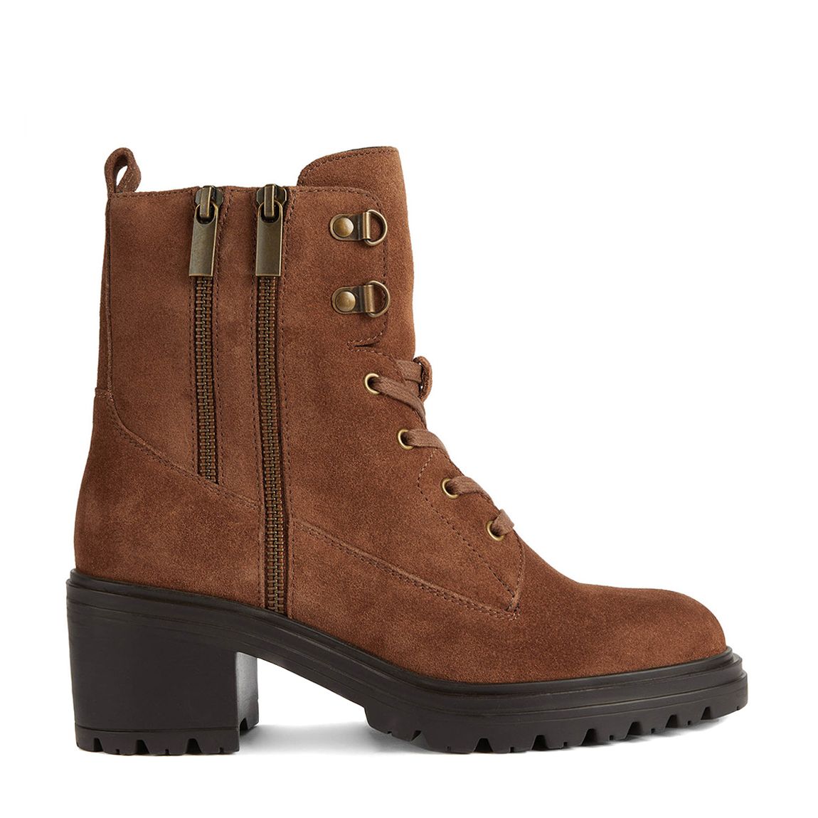 Brown D Damiana Suede Heeled Boot main product photo