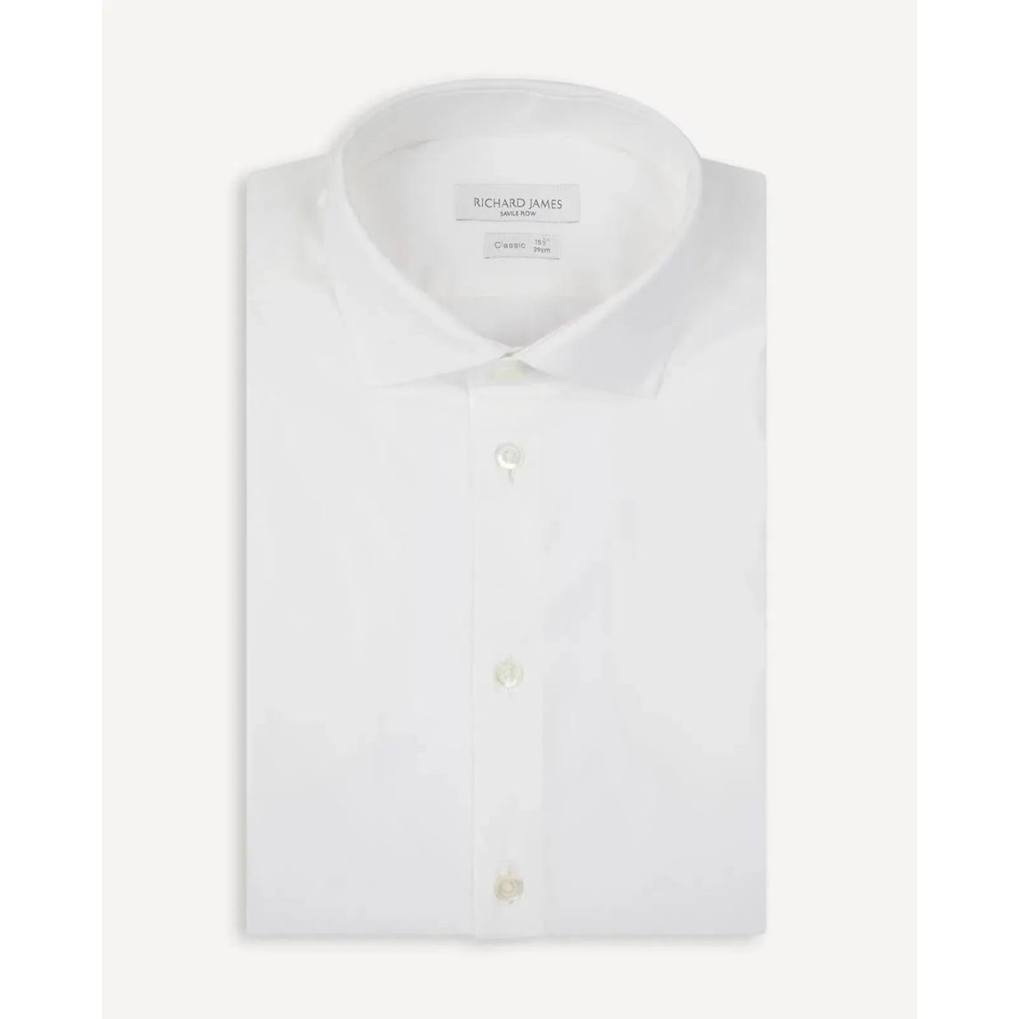 Richard James White Tailored Fit Stretch Poplin Shirt - Exclusive Offer main product photo
