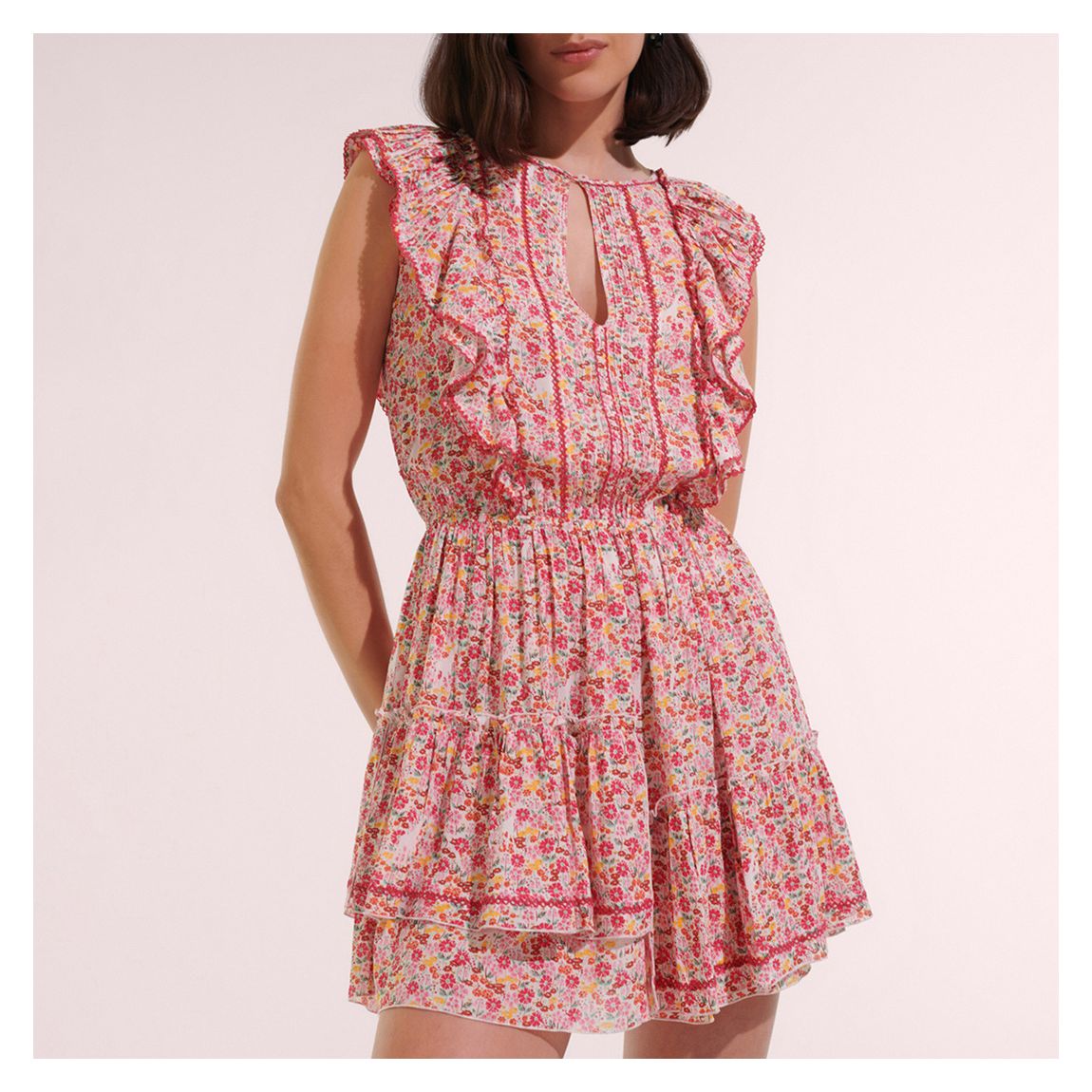 MINI DRESS BAMBI V PINK JARDIN VISCOSE M main product photo