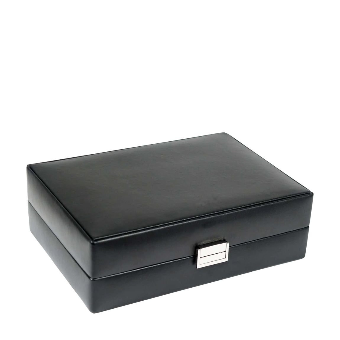 Black Heritage Vegan Leather 4 Piece Watch Box With Valet main product photo