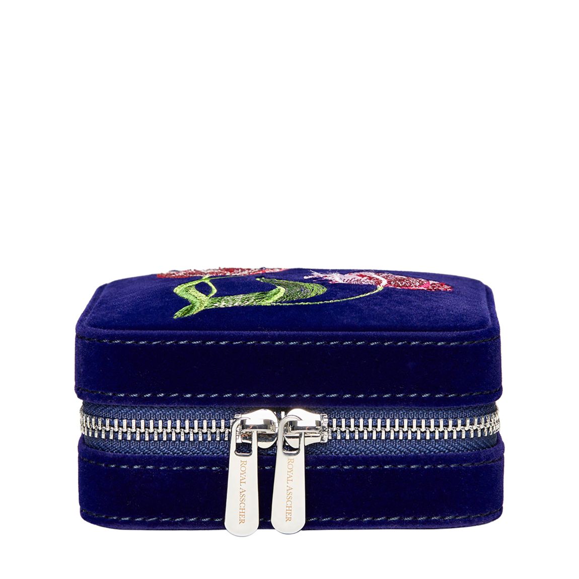 Royal Asscher Square Jewelry Zip Case - Blue main product photo