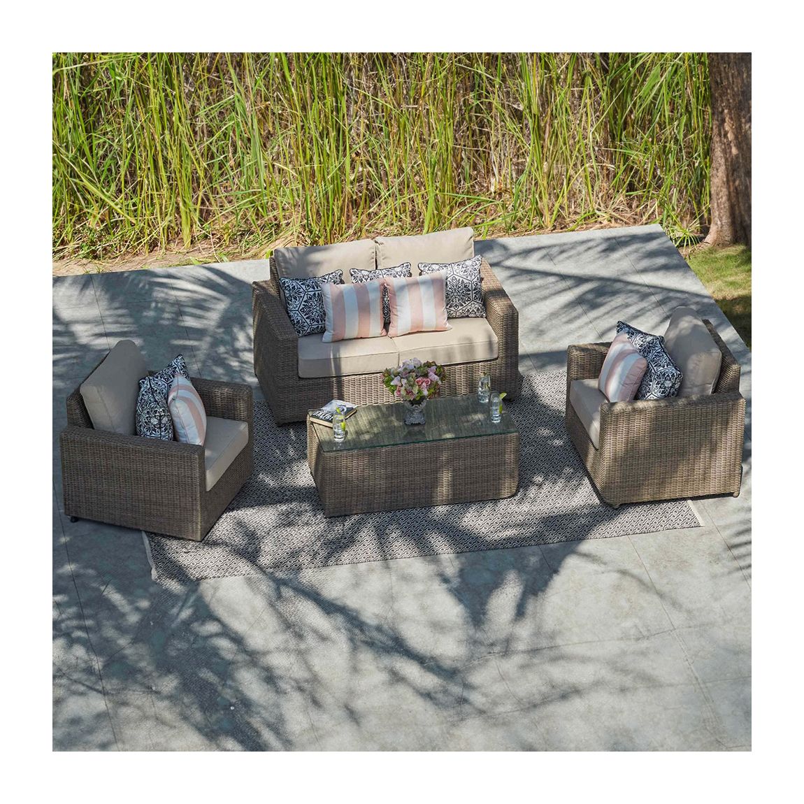 PRIMO 3 - with 2 Seat Sofa, Coffee table & 2 x Sofa Armchairs - Natural main product photo