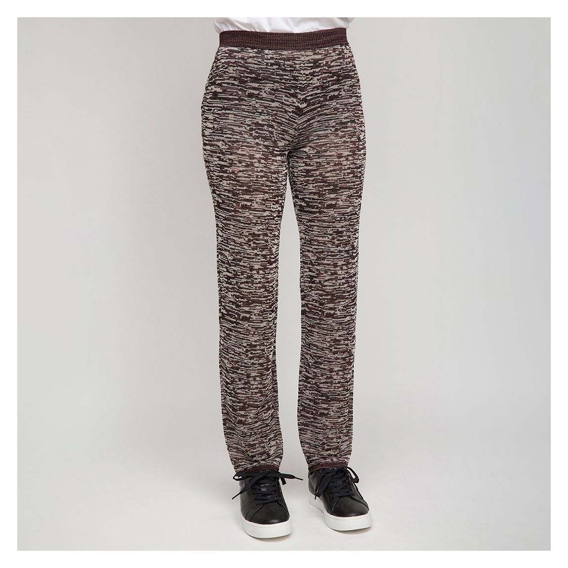 Brown Stripe Tapered Trousers main product photo
