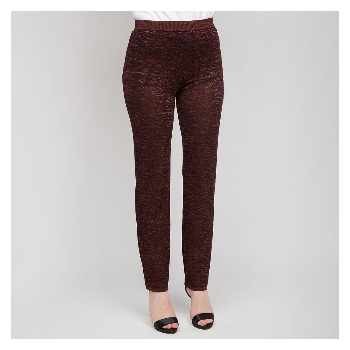 Brown Shimmer Straight Trousers main product photo