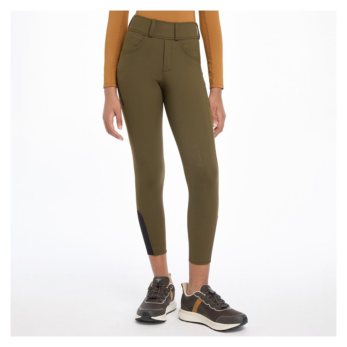 Khaki Young Rider Ella Winter Breggings main product photo