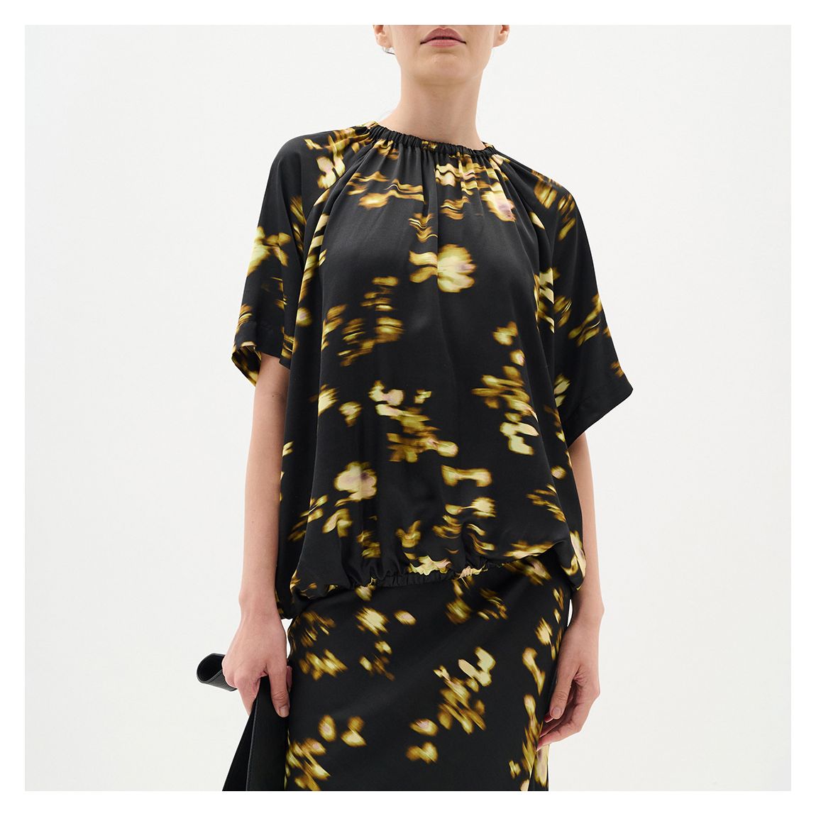 Black Printed Cass Blouse main product photo