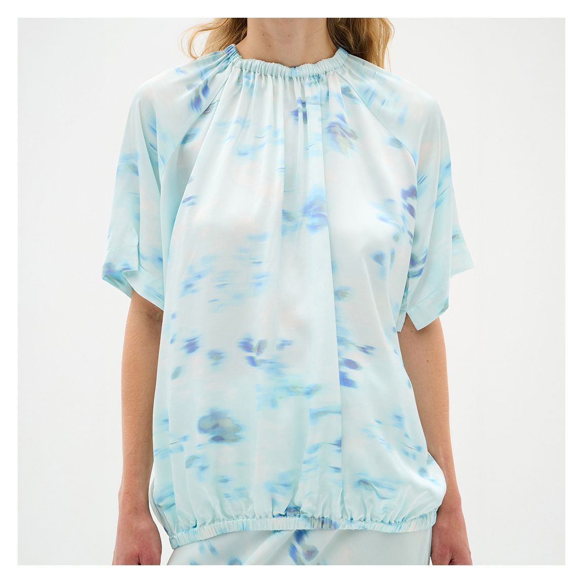 Blue Printed Blouse main product photo