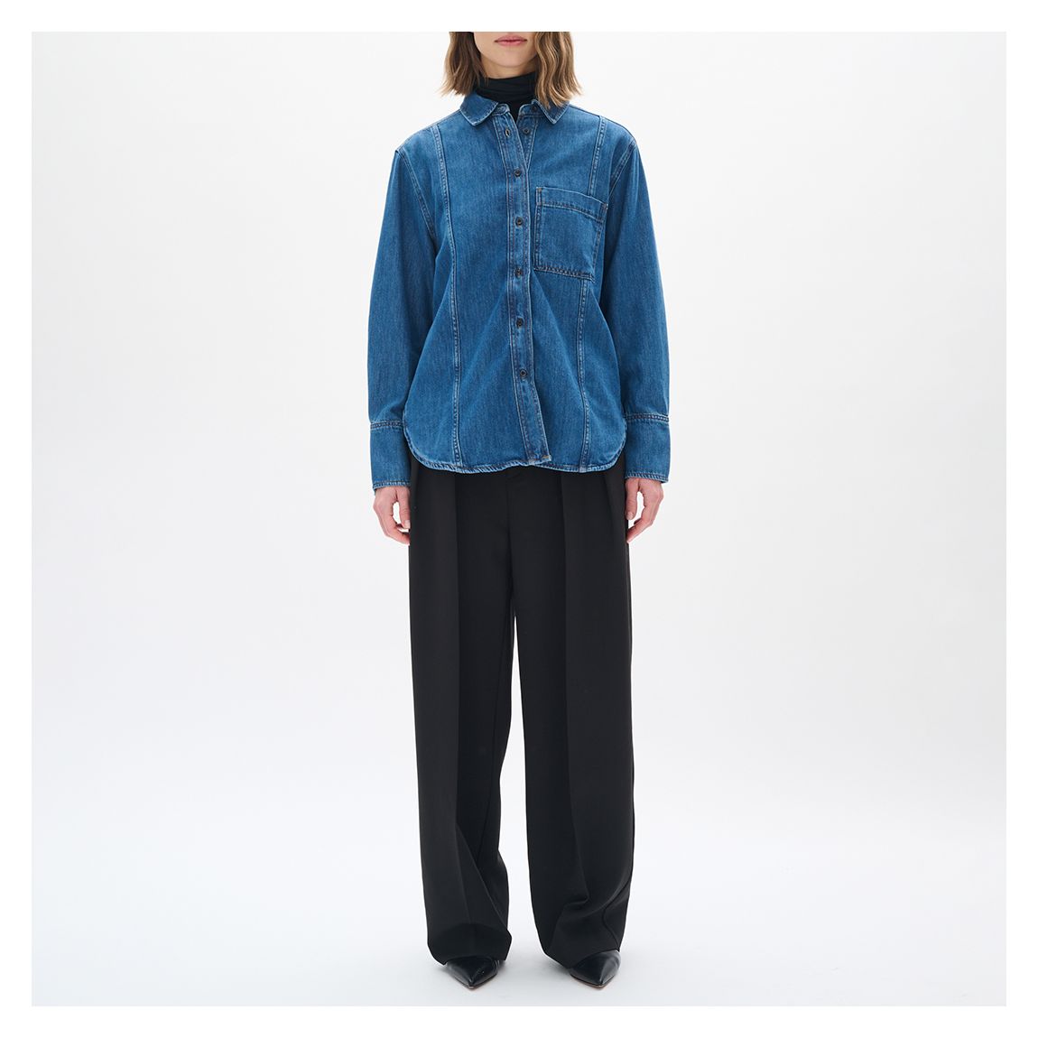 Mid Blue Sophina Classic Shirt main product photo