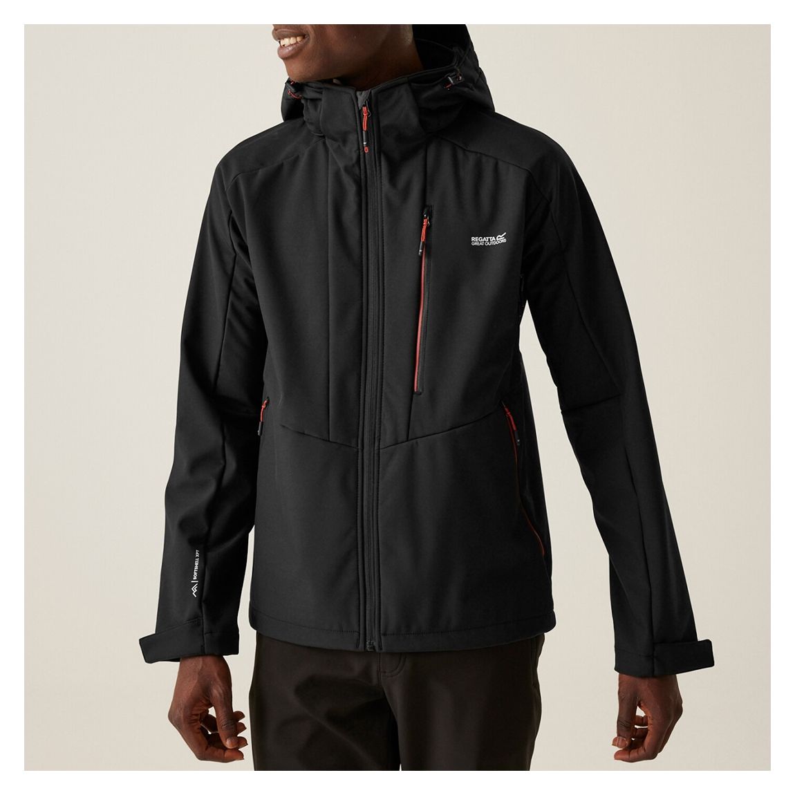 Black/Burgundy Hewitts X Softshell Jacket main product photo