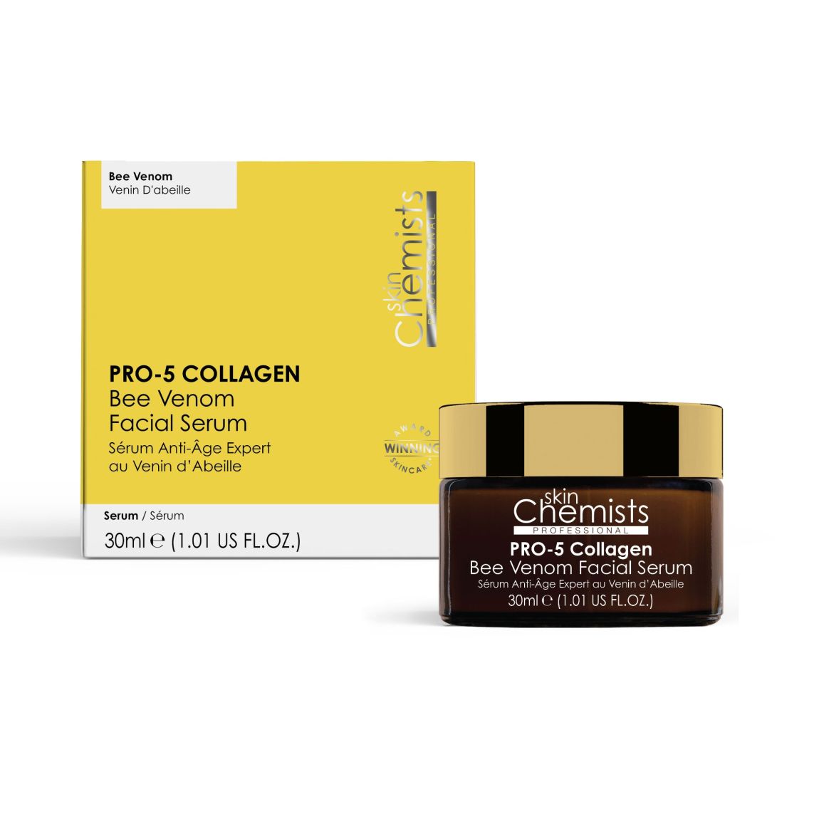skinChemists Pro-5 Collagen Bee Venom Facial Serum 30ml main product photo
