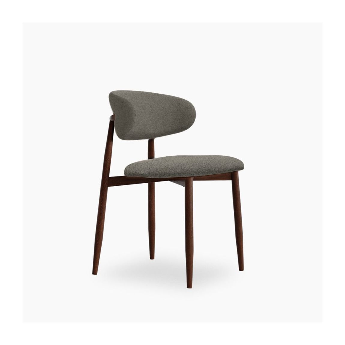 Halston Dining Chair, Speckled Grey Sustainable Fabric main product photo