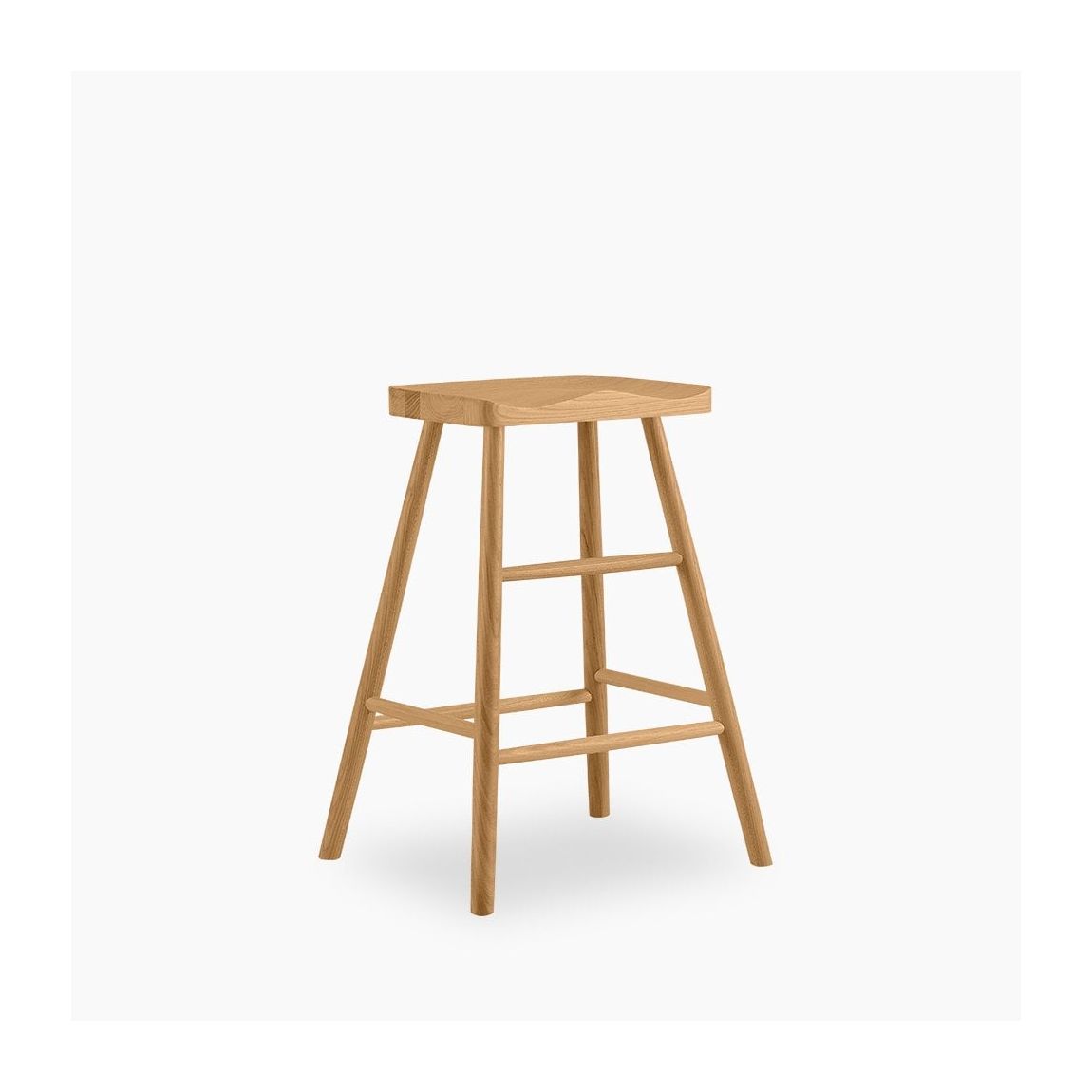 Callie Wooden Kitchen Stool, Natural main product photo