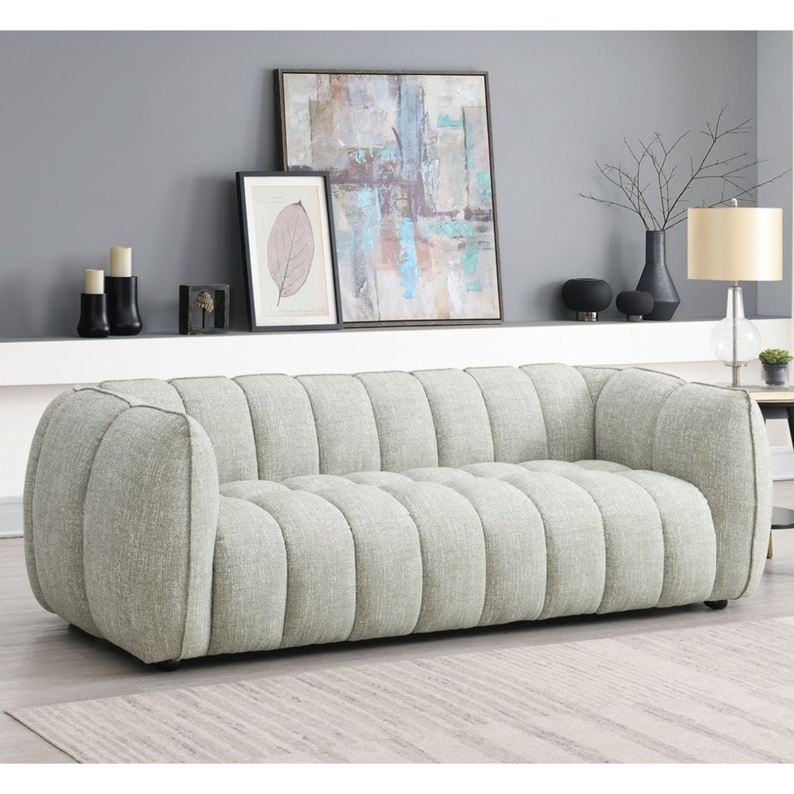 Georgia 3 Seater Pale Green main product photo