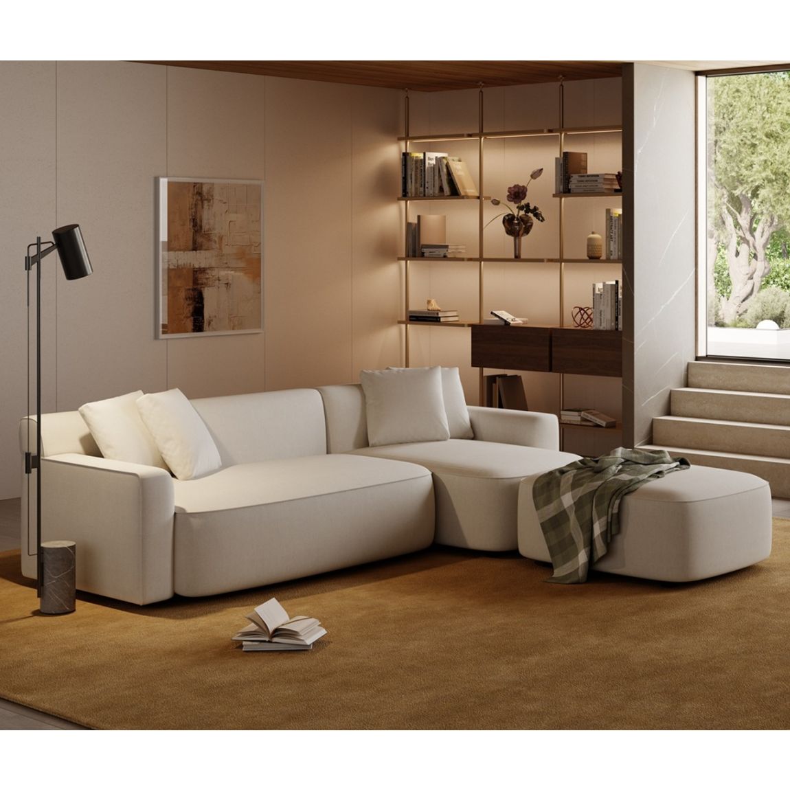 Volos Chaise & Ottoman main product photo