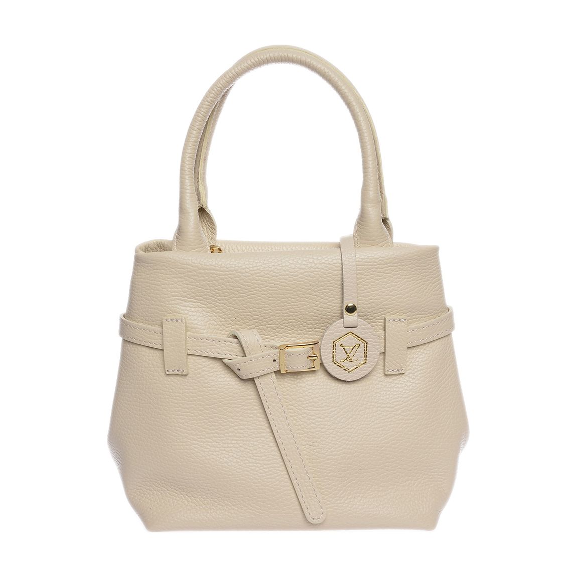 Beige Leather Handbag main product photo