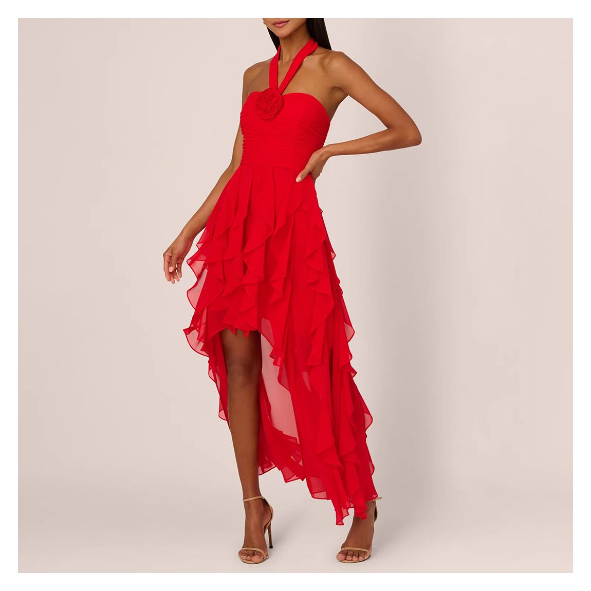 Scarlet Halterneck Hi-Low Midi Dress main product photo