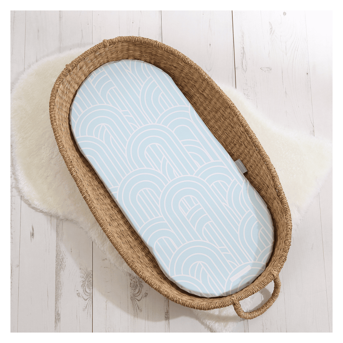 Basket Changing Mat - Melbourne Ocean Blue main product photo