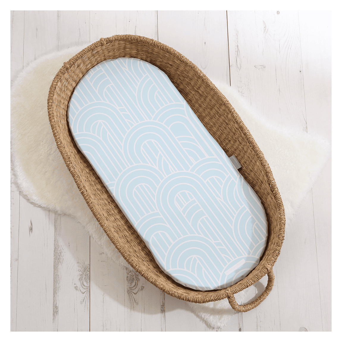 Basket Changing Mat - Melbourne (Ocean Blue) main product photo