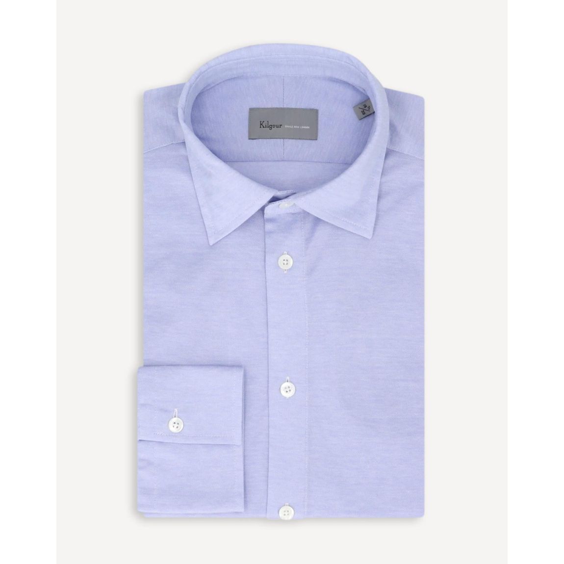 Kilgour Sky Blue Regular Collar Oxford Cotton Shirt main product photo