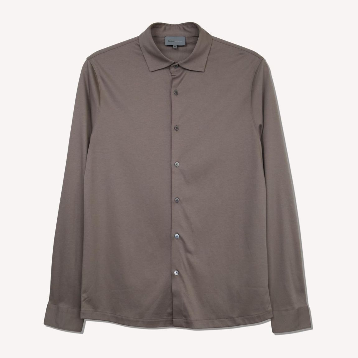 Kilgour Classic Fit Jersey Shirt in Cinder Grey - Premium Quality main product photo