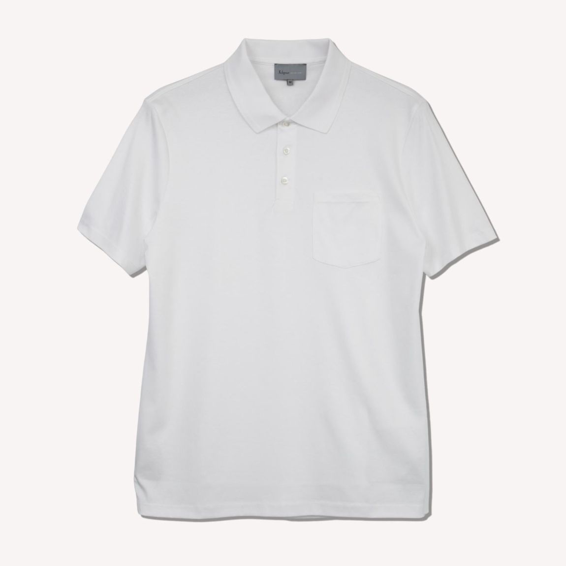 Kilgour Classic Fit Short Sleeve White Polo Shirt for Men main product photo