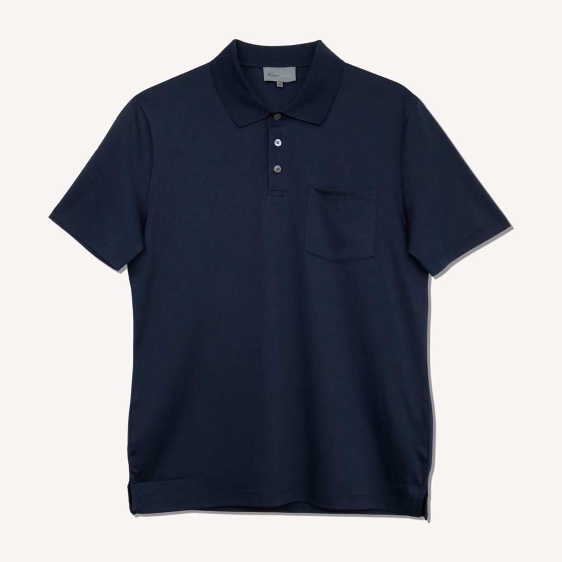 Kilgour Navy Blue Classic Fit Short Sleeve Polo Shirt main product photo