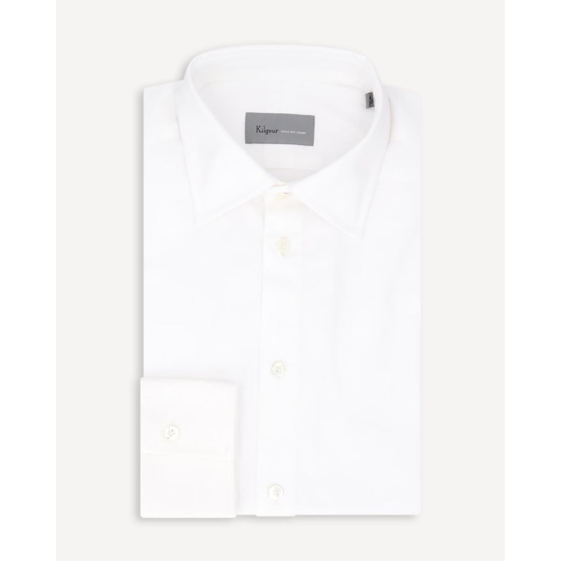 KILGOUR Luxury Cotton Regular Collar Shirt - Classic White Design main product photo