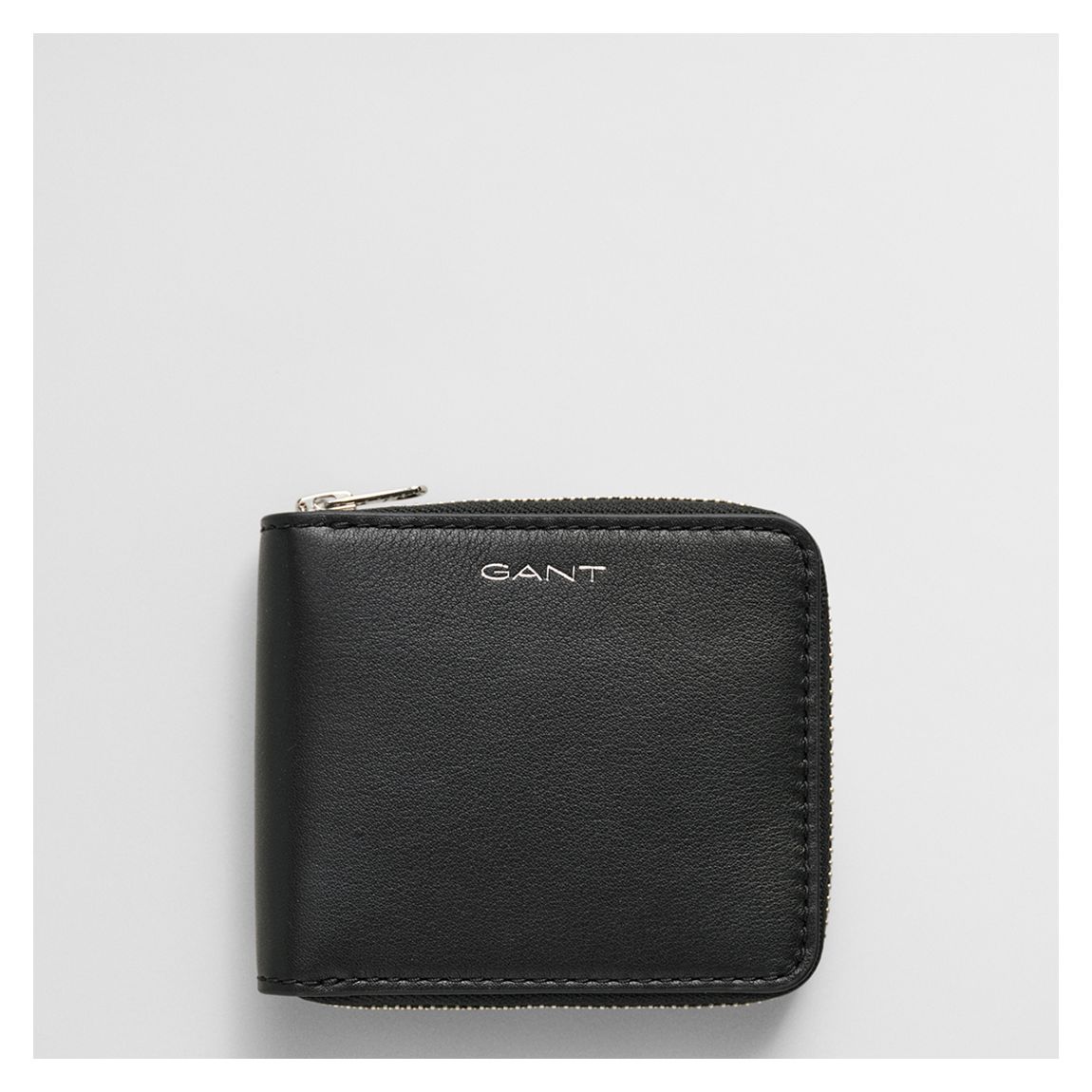 Black Leather Zip Wallet main product photo