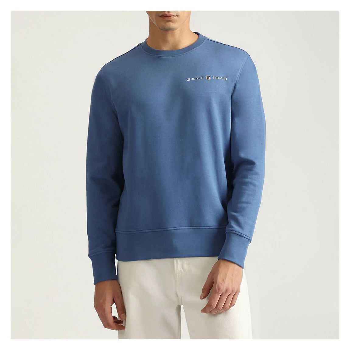 Blue Printed Graphic Crew Neck Sweatshirt main product photo